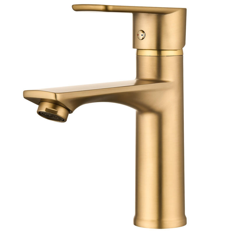 WASCHTISCHARMATUR Chrom Einhebelmischer - Goldfarben, Metall (19/9/30cm) - HOMELODY