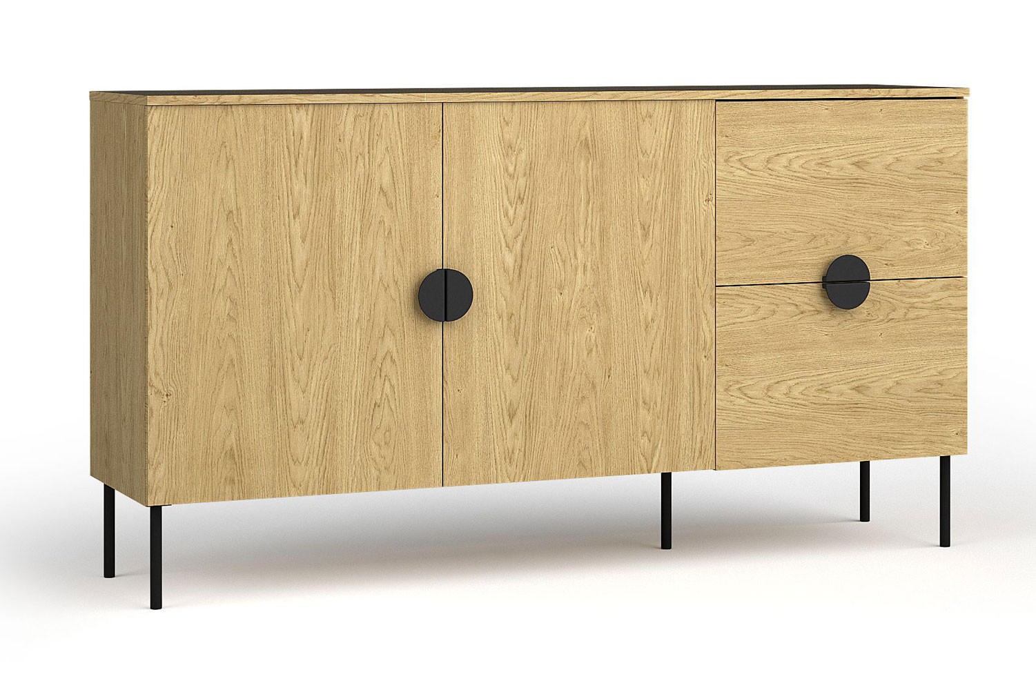 KOMMODE Mond Eiche Baltic 159 / 40 / 87cm - Eichefarben, Holz/Holzwerkstoff (159/87/40cm) - Feldmann-Wohnen