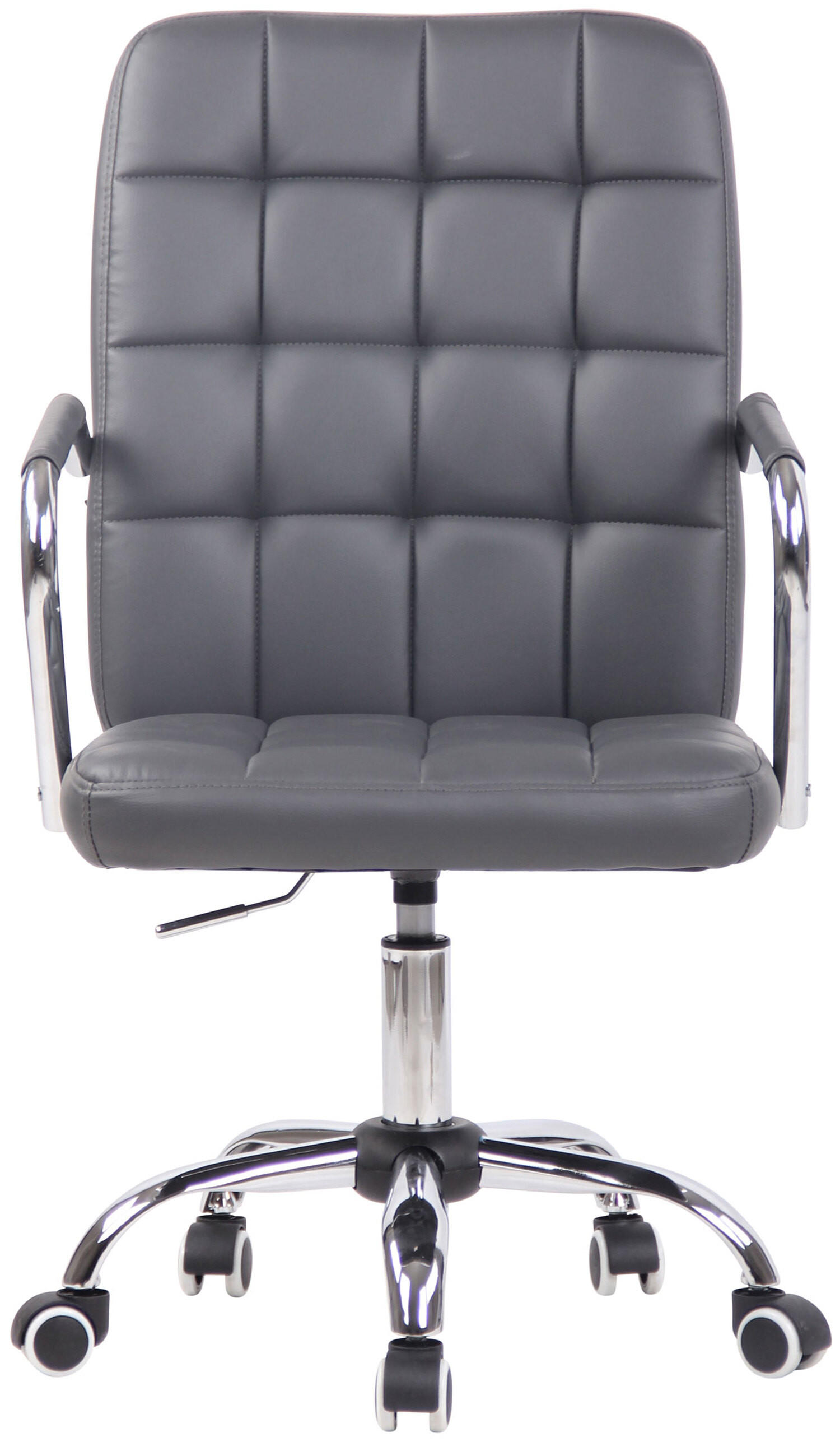 BÜROSTUHL Tenor, Kunstleder Grau - Grau, Textil/Metall (56/113/60cm) - TPFLiving