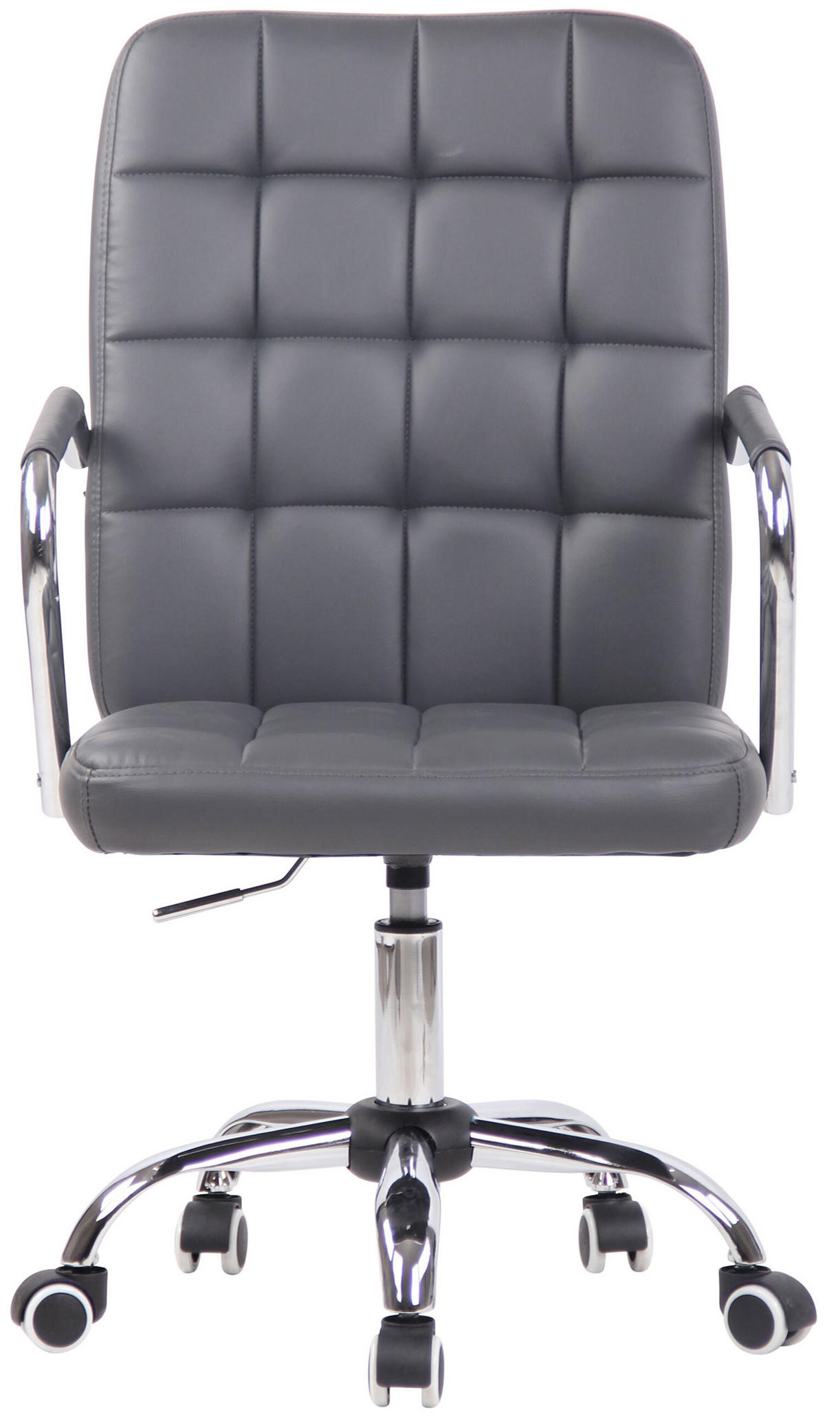 BÜROSTUHL Tenor, Kunstleder Grau - Grau, Textil/Metall (56/113/60cm) - TPFLiving