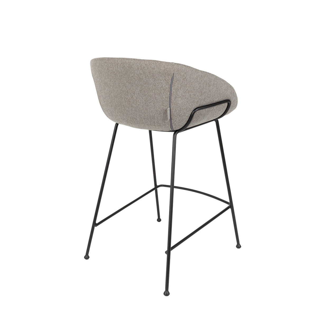 BARHOCKER Feston Rückenlehne 65 cm Grau - 2 er Set - Grau, Textil (54.5/88.5/53cm) - Zuiver