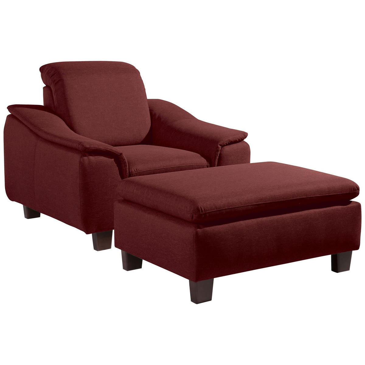 POLSTERSESSEL Kaylil Flachgewebe rot - Rot, Kunststoff (87/82/100cm) - 58aufmkessel