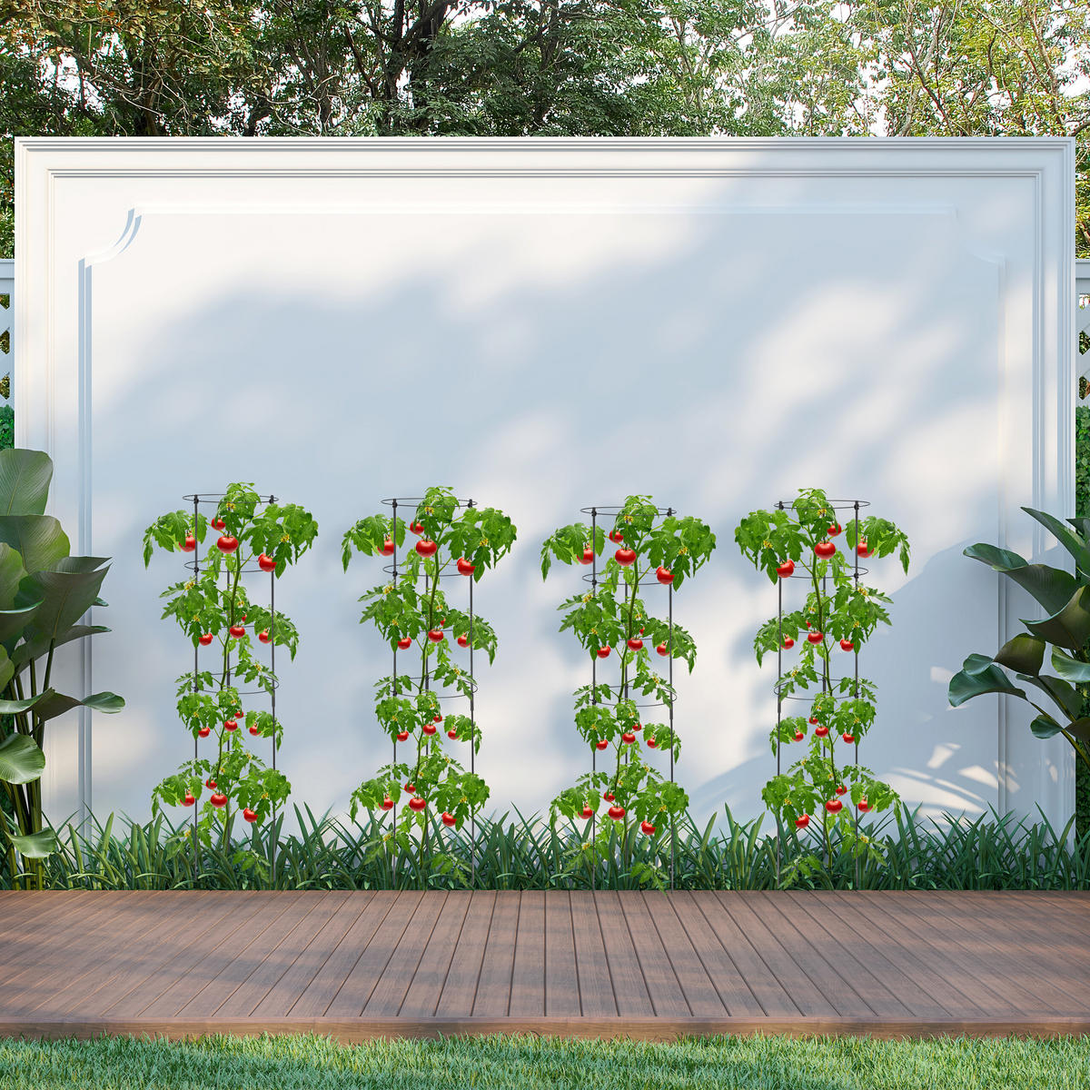 2XRANKHILFE - Schwarz, Kunststoff/Metall (30/150/30cm) - Relaxdays