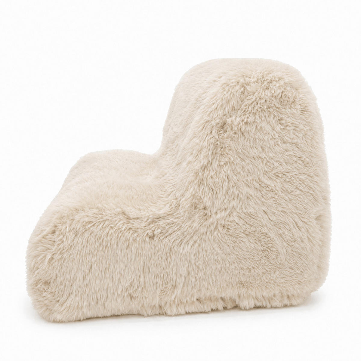 KINDERSESSEL Mammoth flauschig - Sandfarben, Textil (40/50/60cm) - MeowBaby
