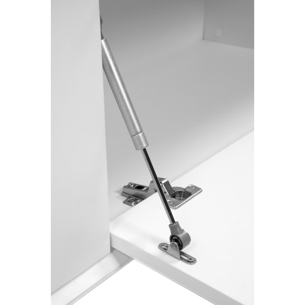 SIDEBOARD mit 2 Abattants 43/240/22 cm - Weiß, Holzwerkstoff (240/22/43cm) - Calicosy