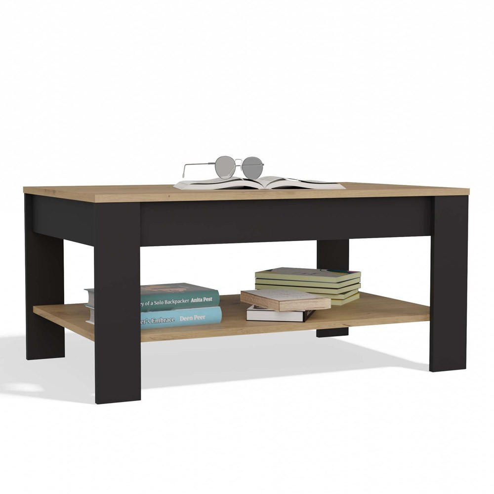KONZOLOVÝ STOLÍK Artisan, čierna 93/44/58 - čierna, kompozitné drevo (58/93/44cm) - RAUMHIRSCH FURNITURE