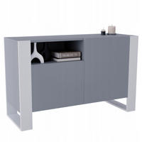 KOMMODE Karo 120/75/43.6 - Dunkelgrau/Weiß, Holzwerkstoff (120/75/43.6cm) - RAUMHIRSCH FURNITURE