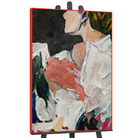 GEMÄLDE Abstrakte Silhouette Schattenfugenrahmen Rot 180x120 cm - Rot, Holz (180/120cm) - YS-art gallery