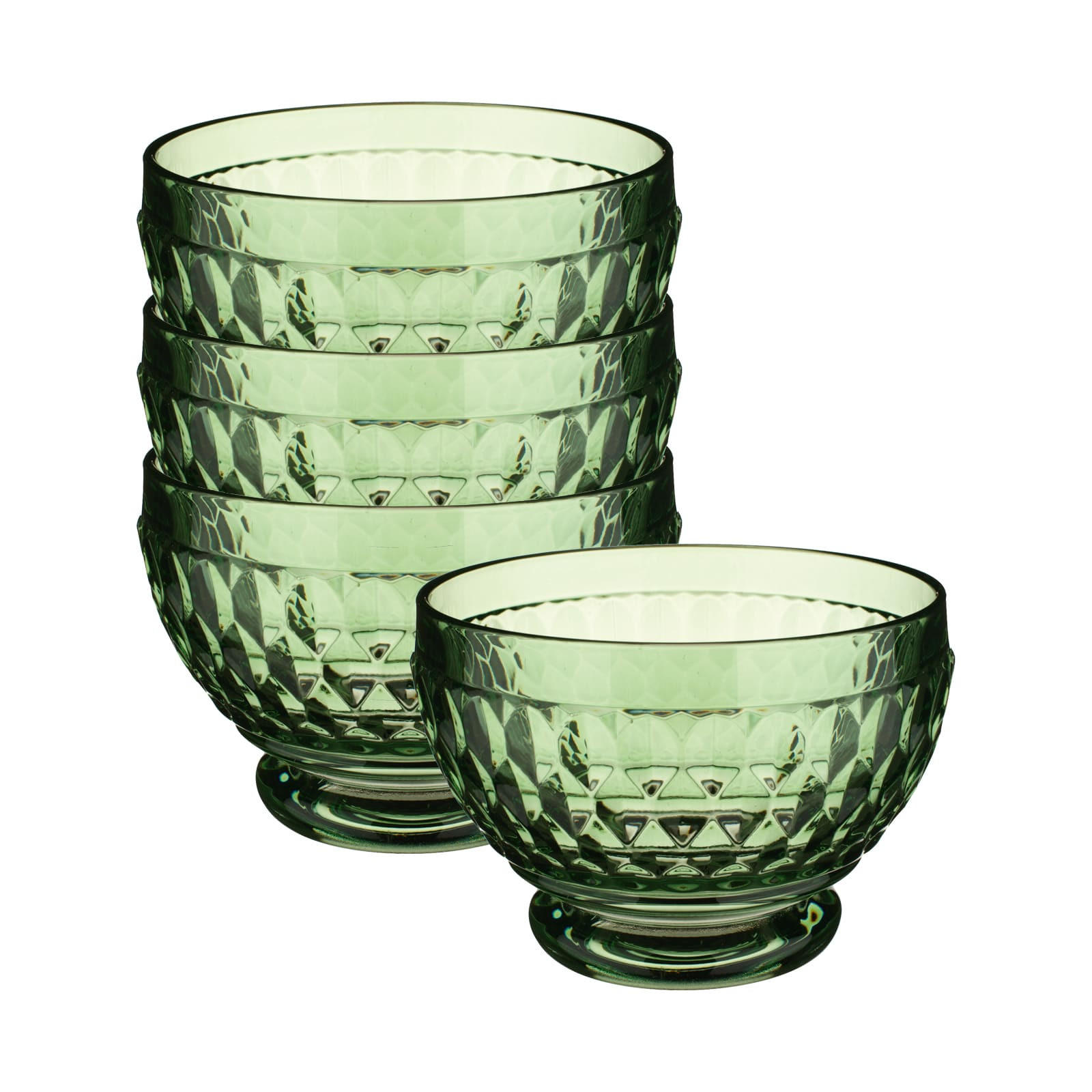 DESSERTSCHALEN Boston Coloured Grün ø 11,7 cm 4er Set - Grün, Glas (11.7cm) - Villeroy & Boch
