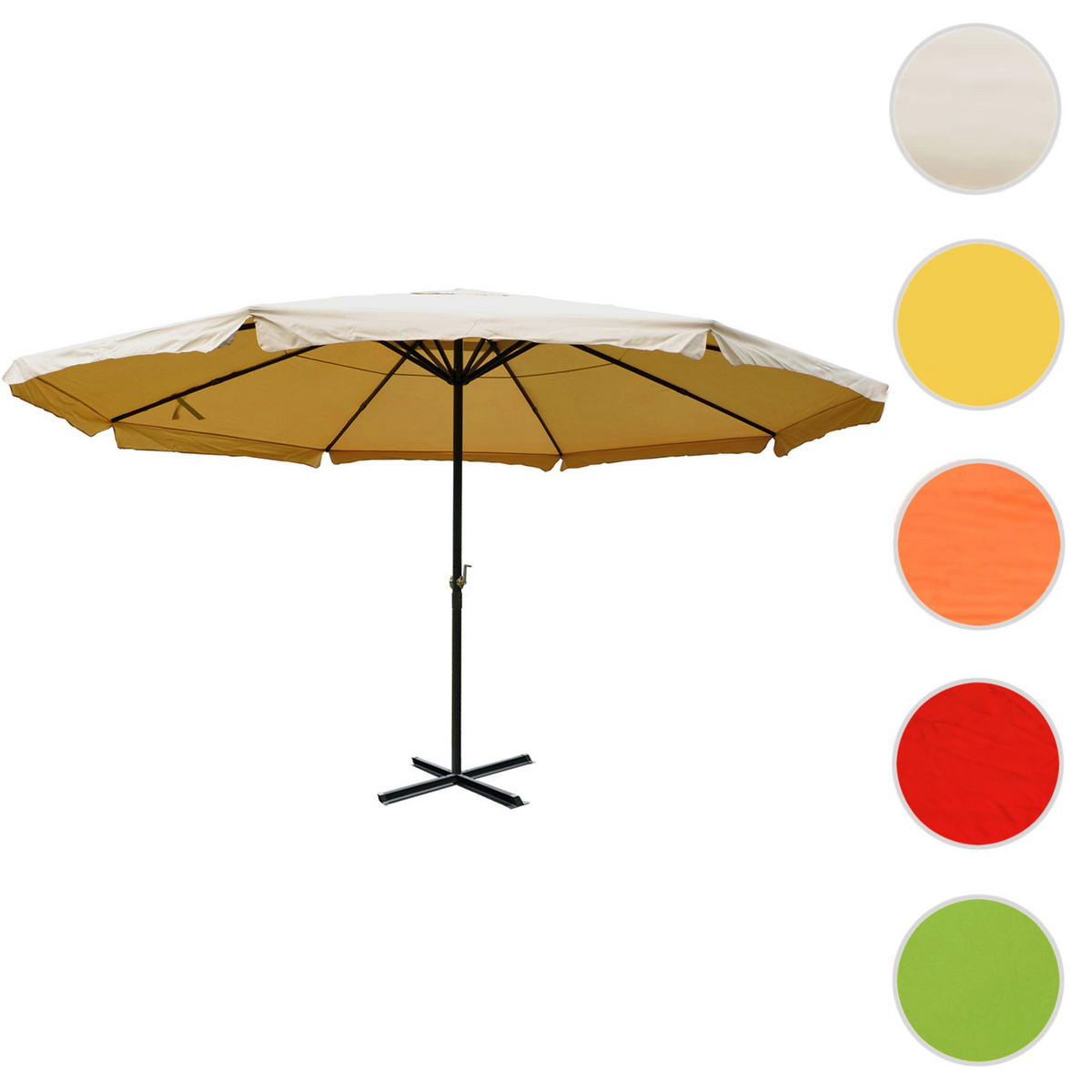 SONNENSCHIRM PRO Cremeweiß - Weiß, Textil (500/500cm) - MCW