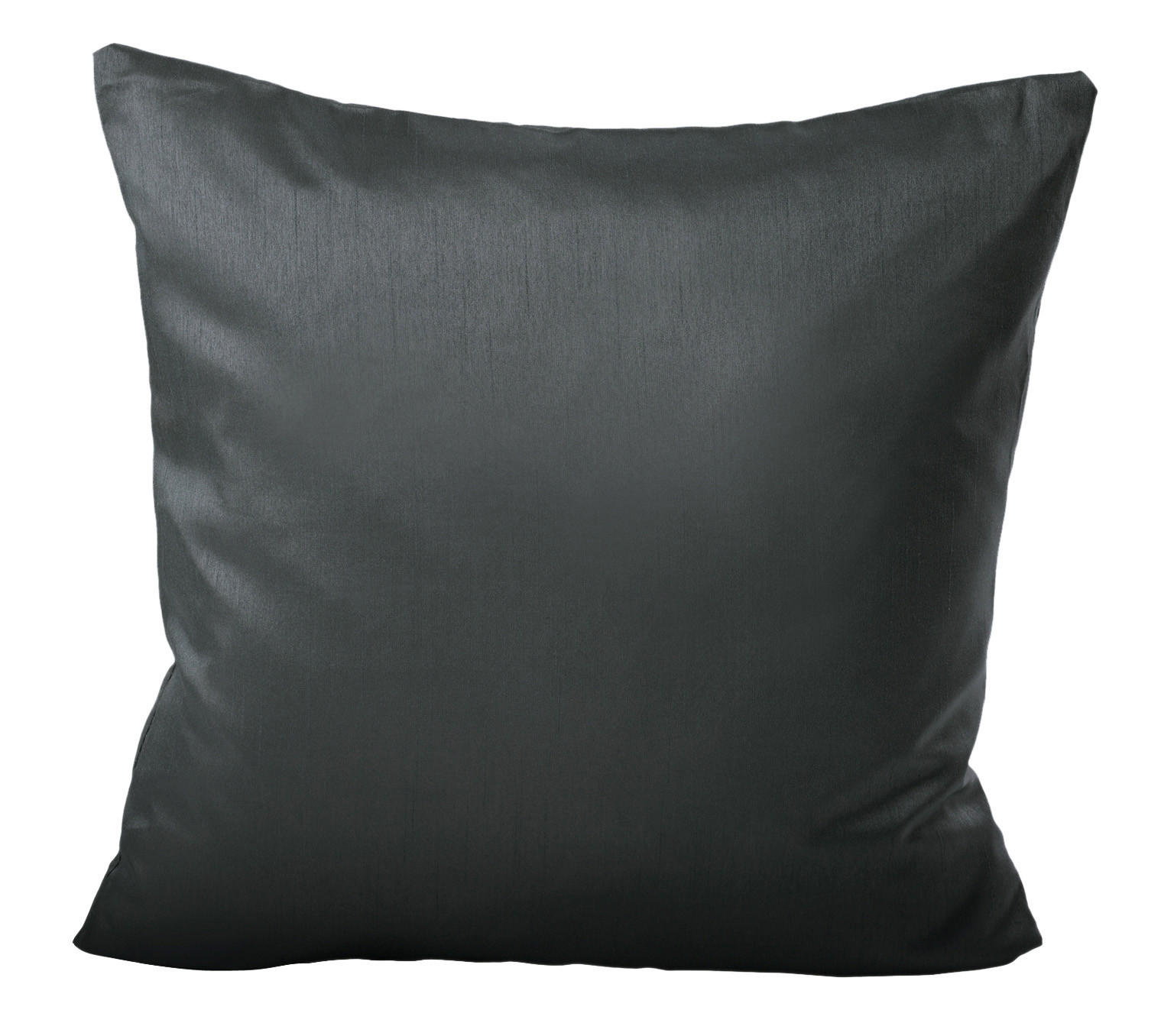KISSENBEZUG Wildseide Optik 40x40 cm Anthrazit - Anthrazit, Textil (40/40cm) - TiborTex