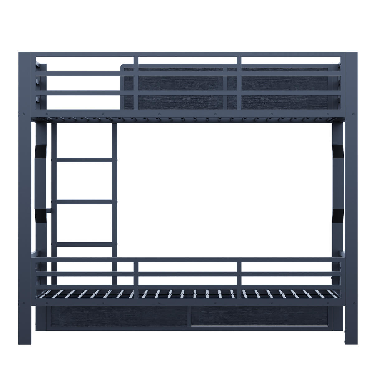 HOCHBETT 90x200 Schwarz Metall LED Sicherheitsgitter - Schwarz, Metall (90/200cm) - FLIEKS