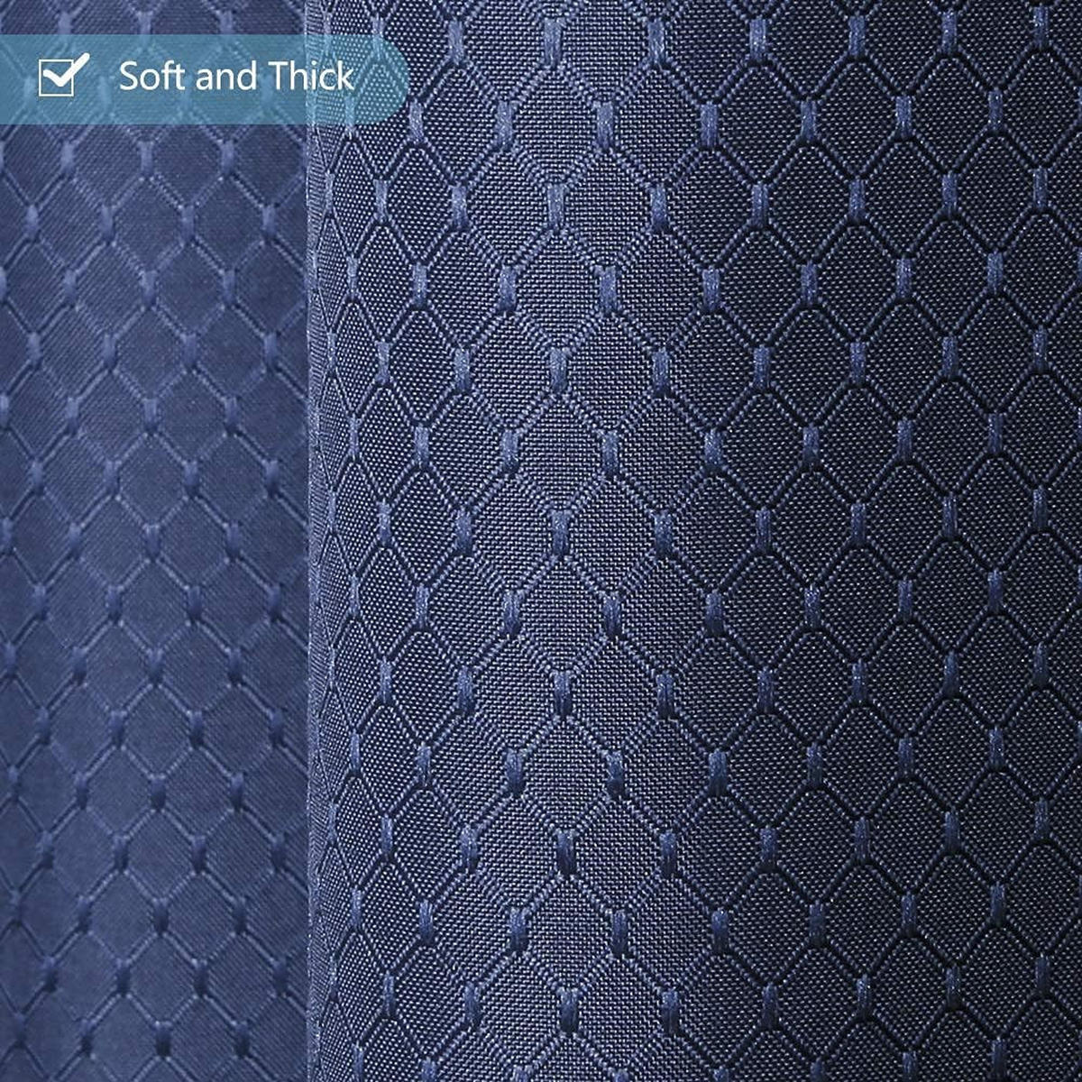 DUSCHVORHANG Blau Polyester mit Haken - Blau, Textil (180/120cm) - MCBOSON