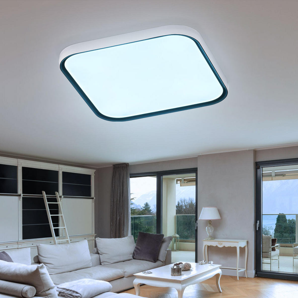 LED DECKENLEUCHTE Weiß Modern - Weiß, Metall (62/62/4cm) - Wofi