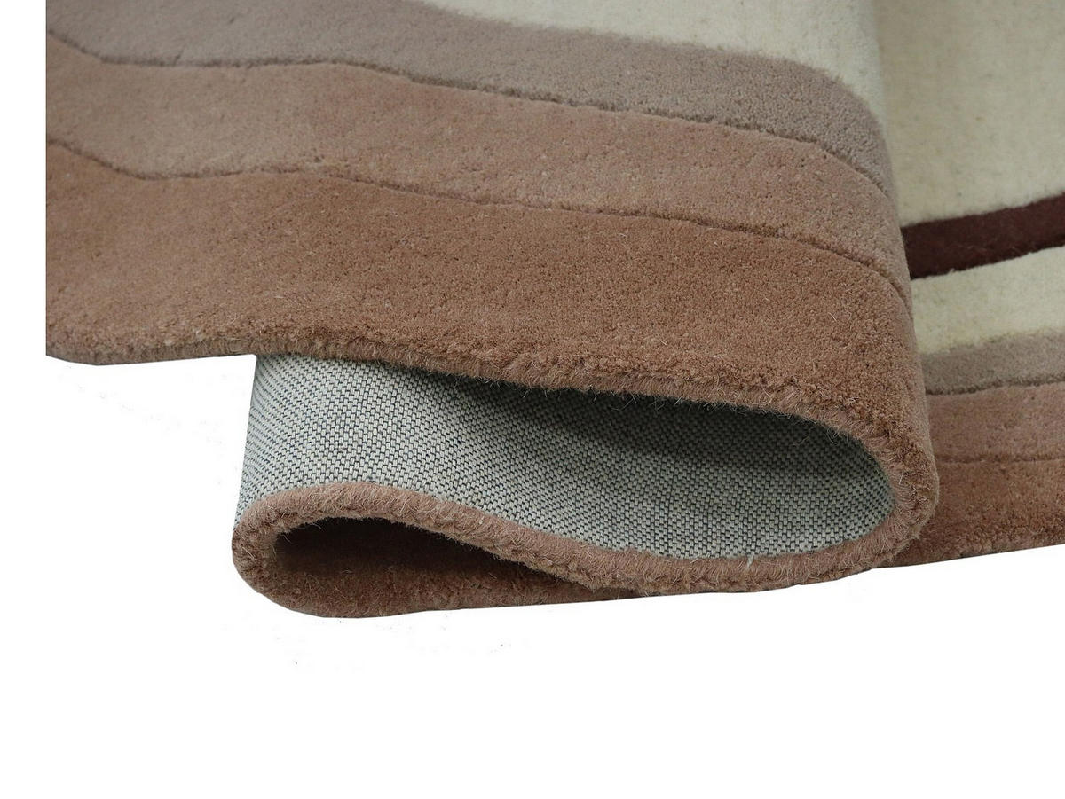 WOHNZIMMERTEPPICH - 225 cm x 160 cm - stoff - braun, elfenbeinfarben Yelina - Braun/Weiß, Textil (225/160cm) - Vente-Unique