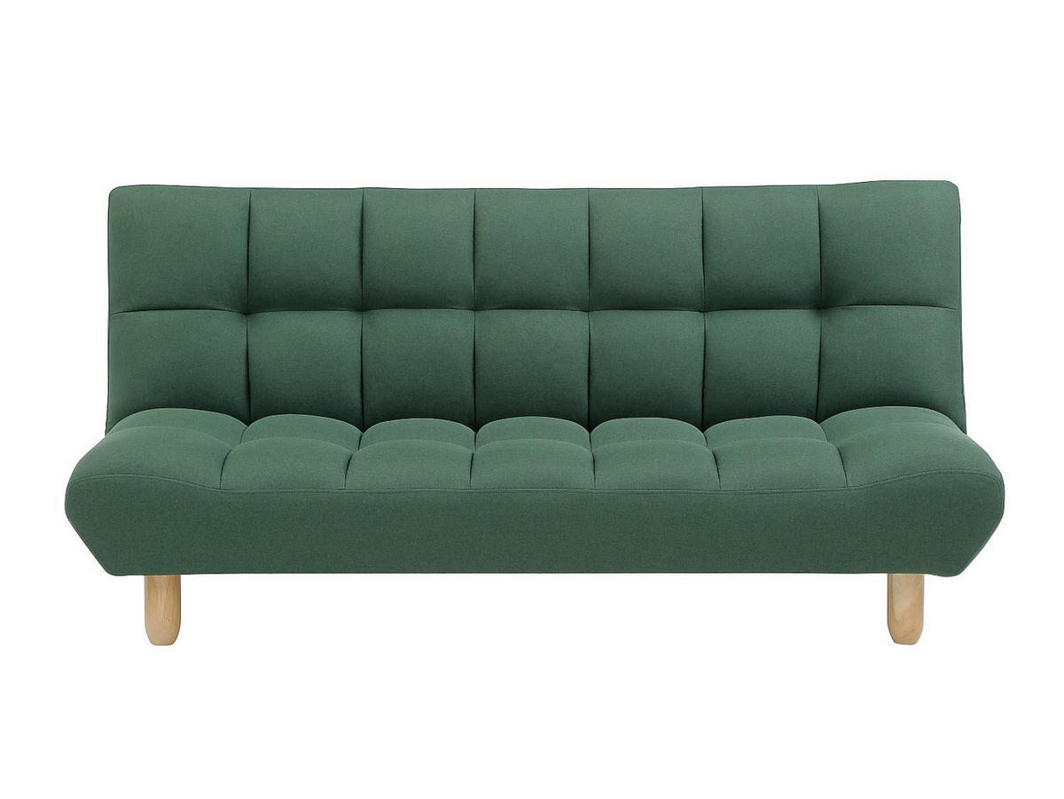 3-SITZER Schlafsofa Klappsofa - Stoff - Grün - ESTEBAN - Grün, Textil (182/87/97cm) - Vente-Unique