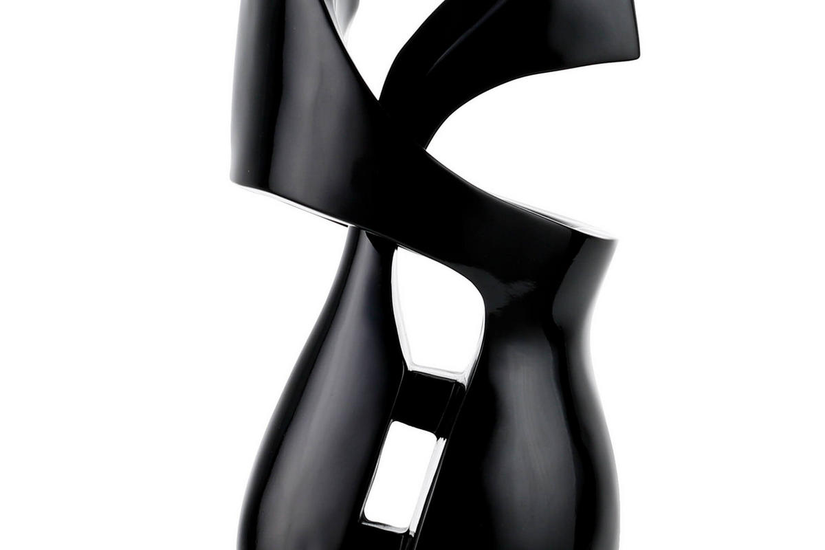 SKULPTUR Schwarz 15/56 cm - Schwarz, Stein (2.75/56/15cm) - KUNSTLOFT