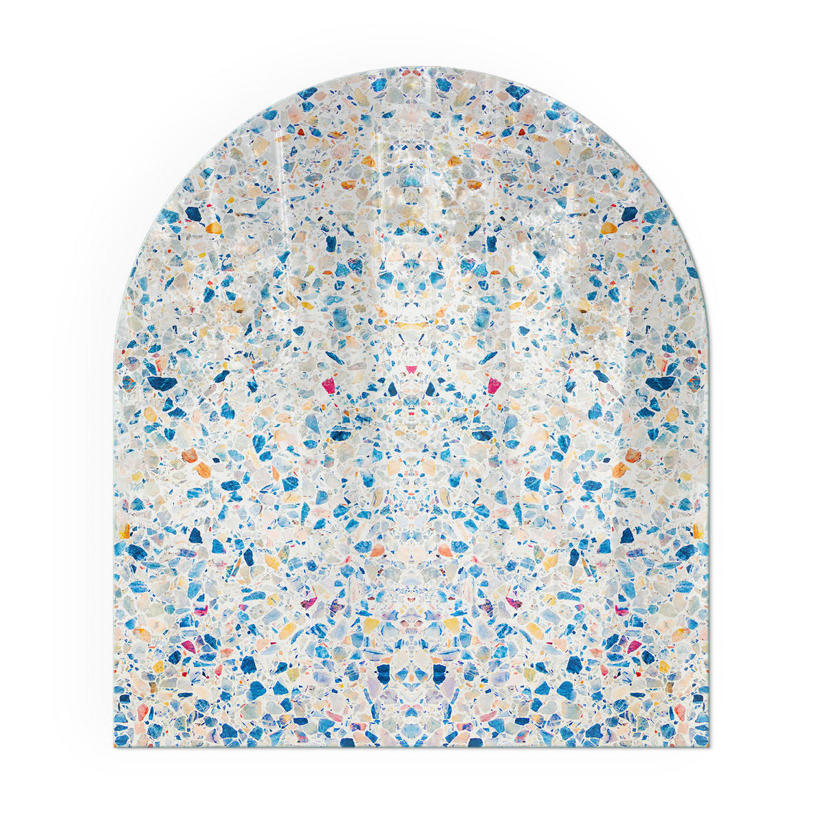 GLASPLATTE für Kamin 80x70 cm - Weiß, Glas (80/70/0.4cm) - TULUP