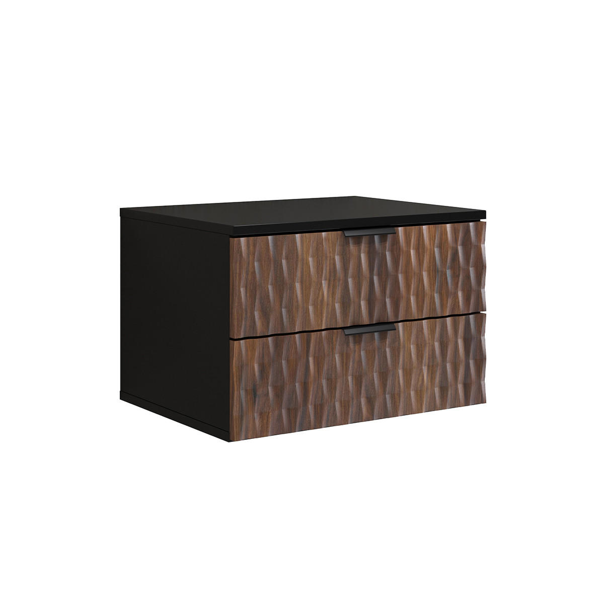 WASCHTISCHUNTERSCHRANK 63cm Nevia Holz und Schwarz - Schwarz, Holzwerkstoff (63/40/48cm) - Petits-meubles
