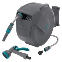 SCHLAUCHAUFROLLER 20m - Grau, Kunststoff (18/40/52cm) - ECD-Germany