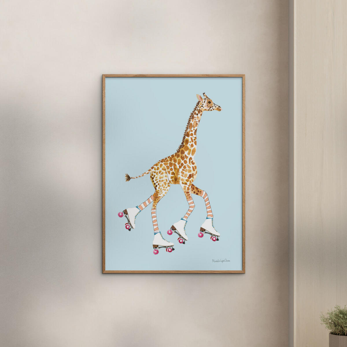 POSTER Wild Apple - Giraffe joy ride VI - Blau, Papier (30/40/0.1cm) - Poster&Frame