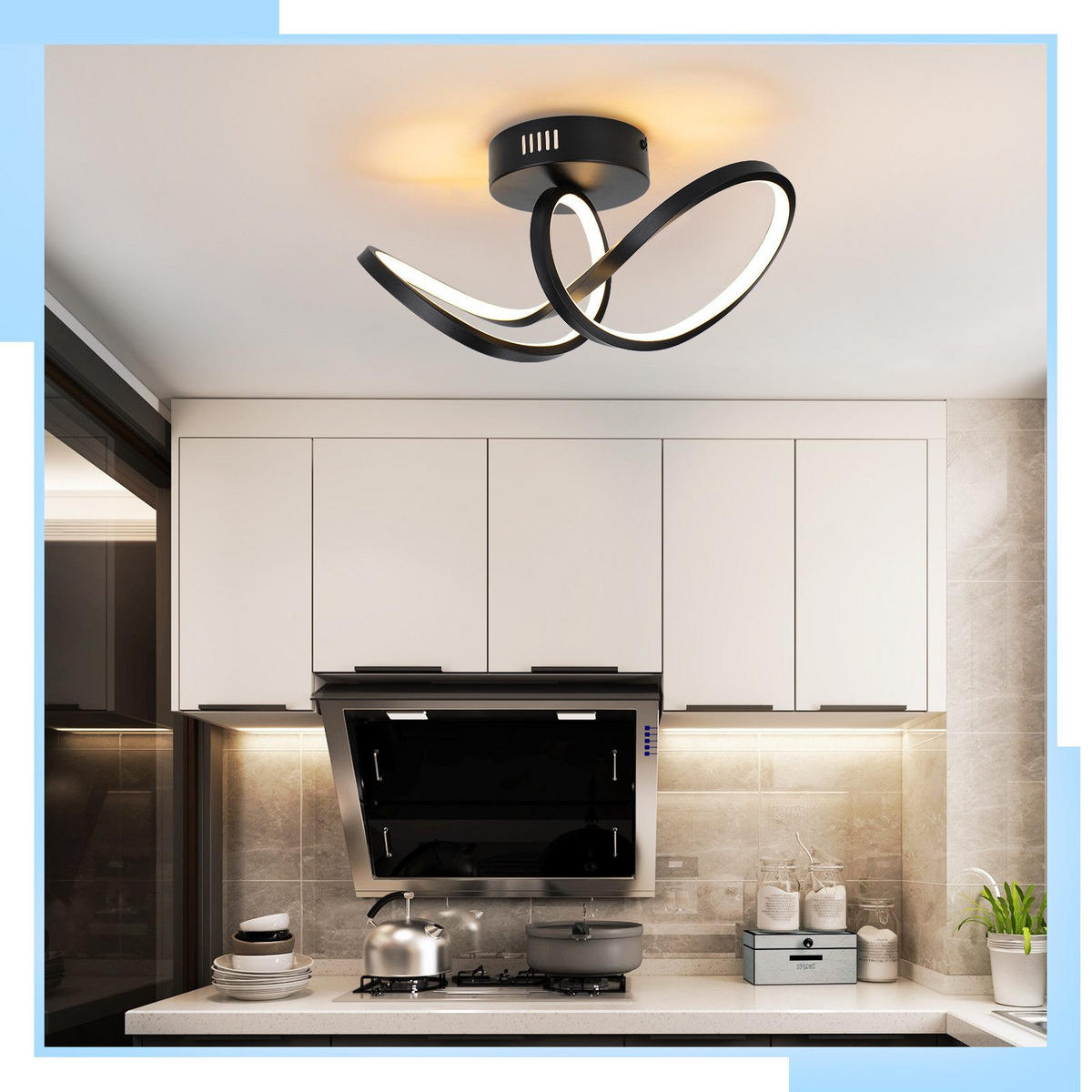 LED-DECKENLEUCHTE Marburg 34/14.5/17 cm - Schwarz, Metall (34/14.5/17cm) - Nettlife