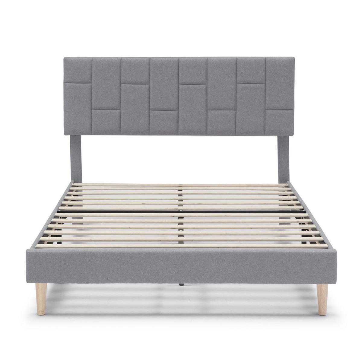 POLSTERBETT 90x190 cm Sorni, Hellgrau - Hellgrau, Textil (195/98/113cm) - VS Venta-stock