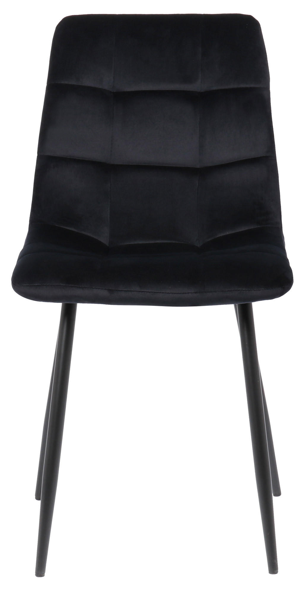 ESSZIMMERSTUHL Till, 2er Set, Samt, Gestell Metall matt Schwarz Schwarz - Schwarz, Textil/Metall (45/88/52cm) - TPFLiving