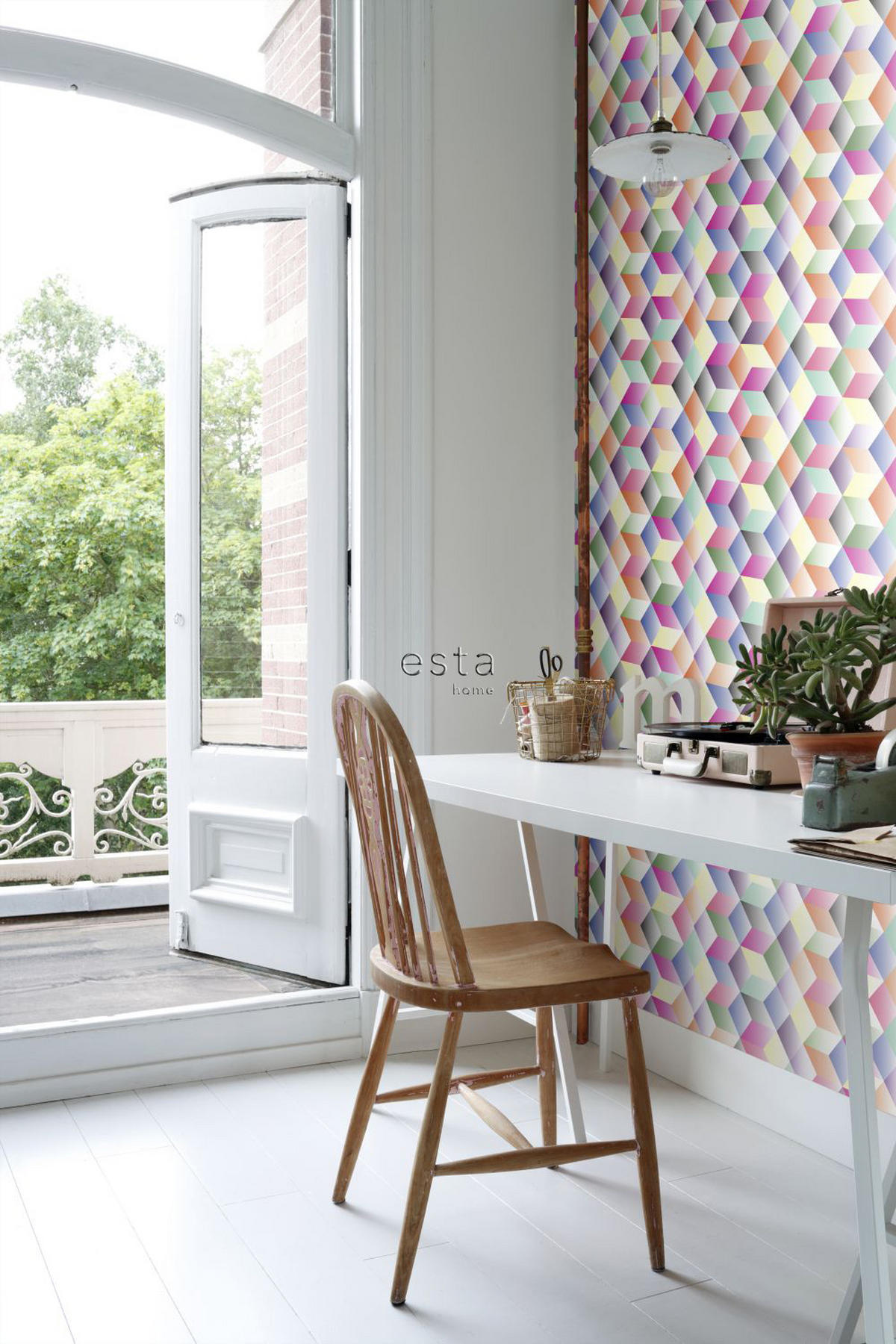 XXL-VLIESTAPETE 3D-Würfel 50 x 900 cm - Multicolor, Papier (50/900cm) - ESTAhome