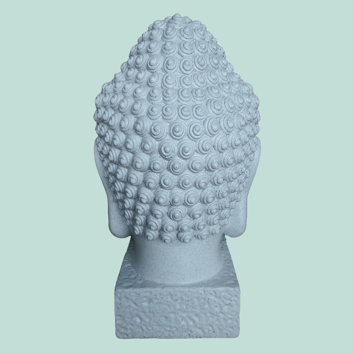 BUDDHA-KOPF - Weiß, Kunststoff (51.3/76.8/51.3cm) - Relaxdays