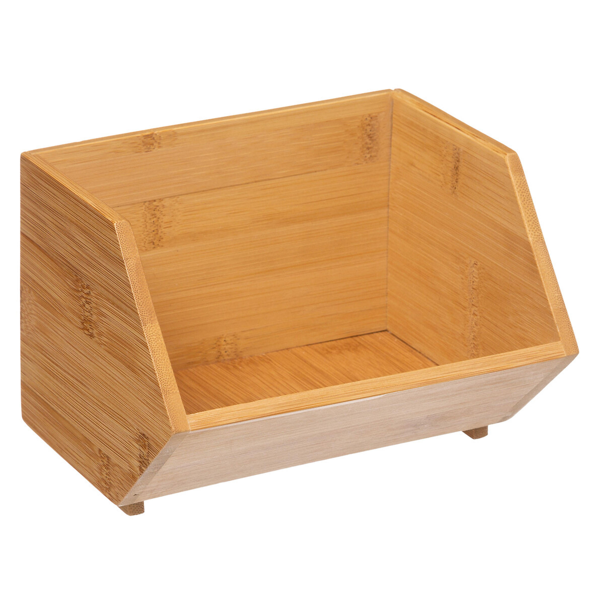 MINI-ORGANIZER, stapelbar Bamboo S, Bambus, Beige - Beige, Holz (15.5/12.5/17.5cm) - 5five Simply Smart