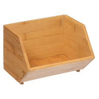 MINI-ORGANIZER, stapelbar Bamboo S, Bambus, Beige - Beige, Holz (15.5/12.5/17.5cm) - 5five Simply Smart