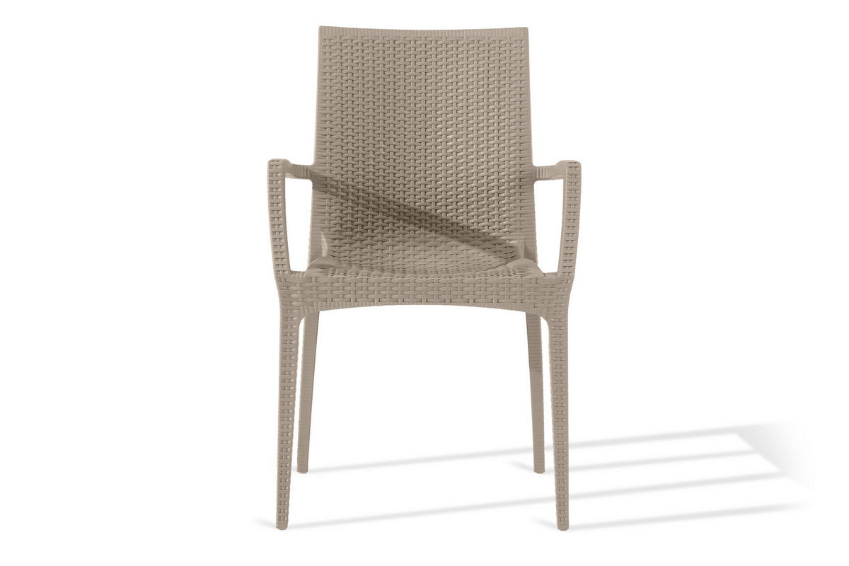 GARTENSTUHL ETULI 4-tlg, Beige - Beige, Kunststoff (56/88/50cm) - KONSIMO®