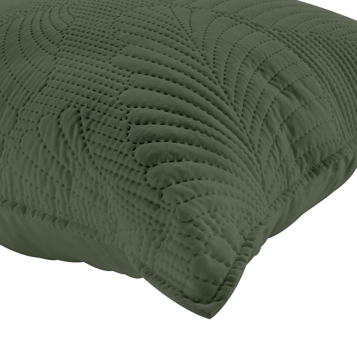 DEKO-KISSENBEZUG mit Muster Colombine 40/40/0,5 cm - Olivgrün, Textil (40/40cm) - Douceur d´intérieur