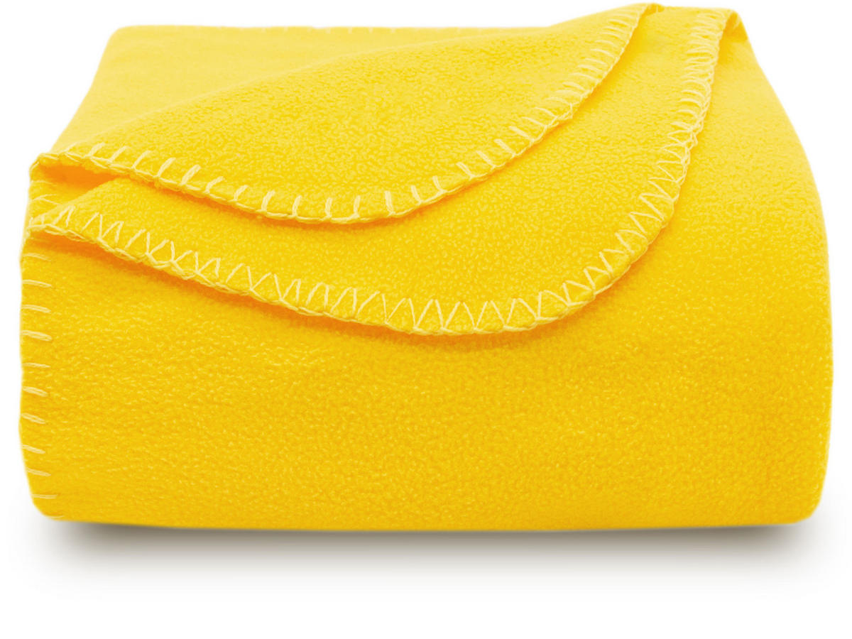 KUSCHELDECKE, 130x170 cm, 100% Polyester, Gelb - Gelb, Textil (130/170cm) - Zollner