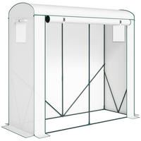 GEWÄCHSHAUS Stahl PE Weiß - Weiß, Metall (75/188/200cm) - Outsunny