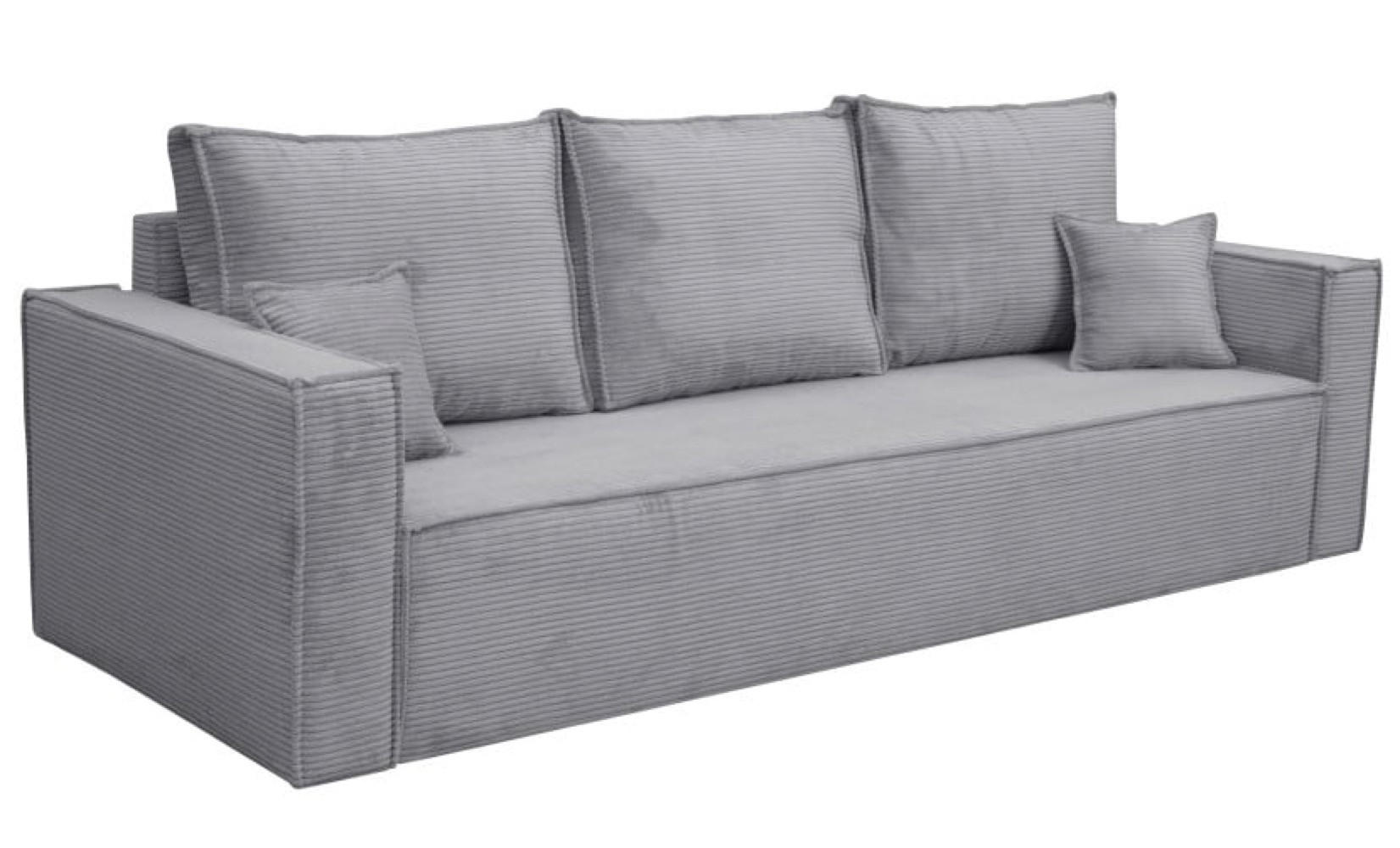 SOFA Grau EKO Ausziehbar - Grau, Textil (234/87/88cm) - Sepro Meble