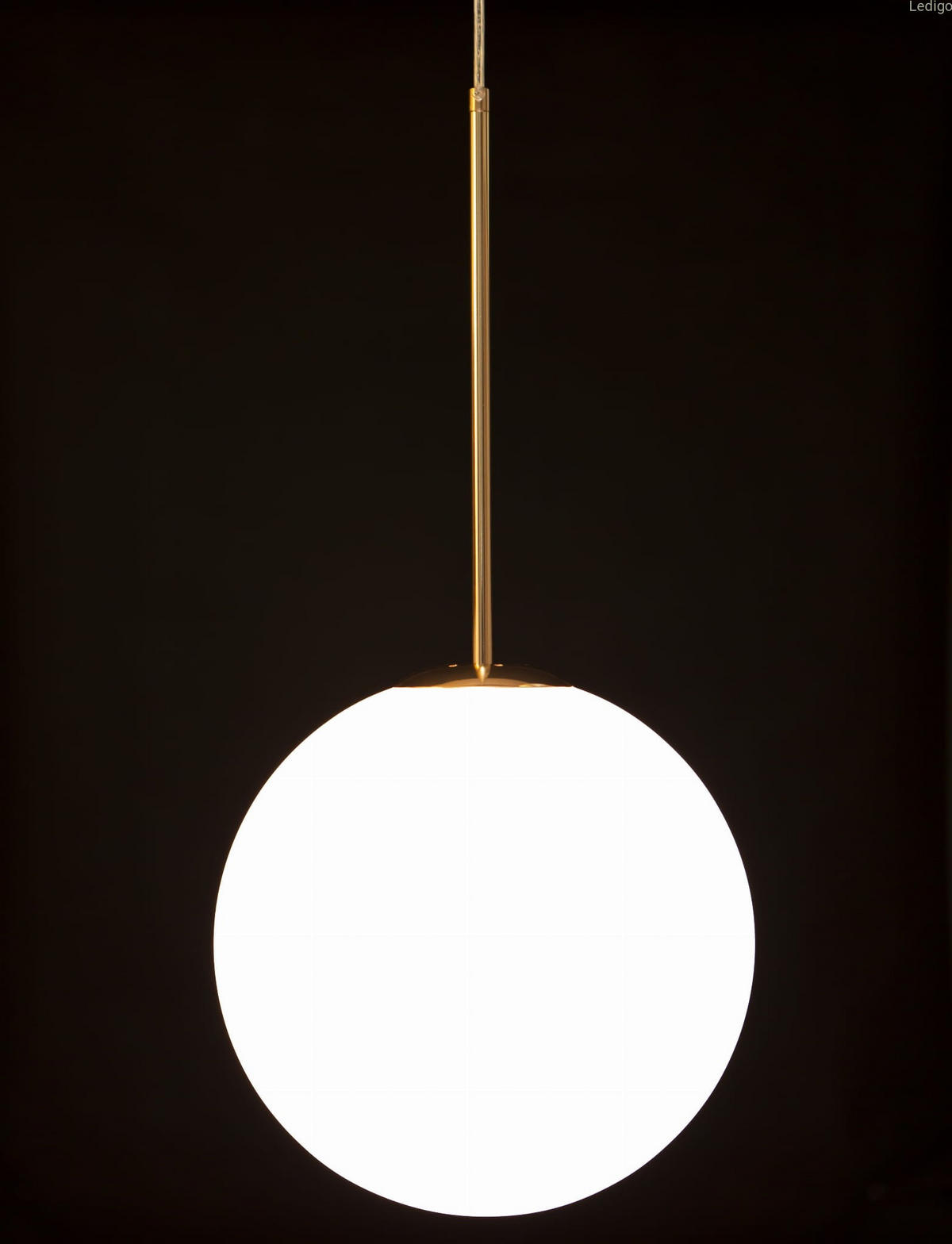 PENDELLEUCHTE Paris - Goldfarben/Weiß, Glas/Metall (20/20/118cm) - kiki design