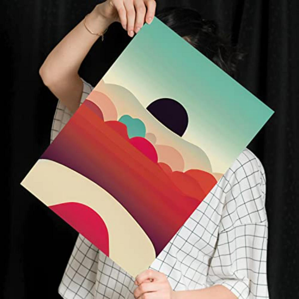 POSTER Set mit 4 Wolken Abstrakt Moderne Galaxien A3 Rahmenlos - Klar, Papier (29.7/3cm) - Nacnic