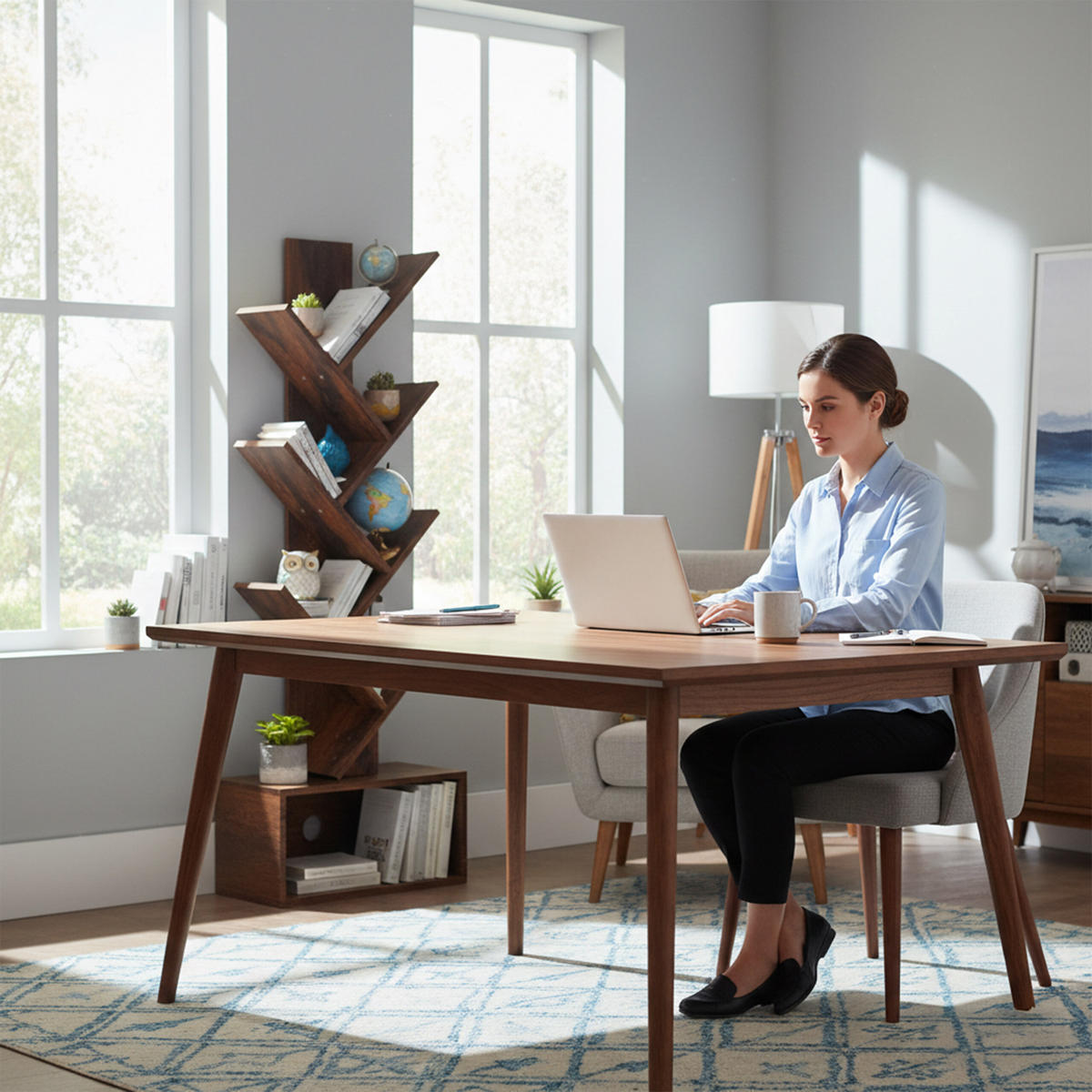 REGÁL - hnědá, kompozitní dřevo (38/113/20cm) - Relaxdays