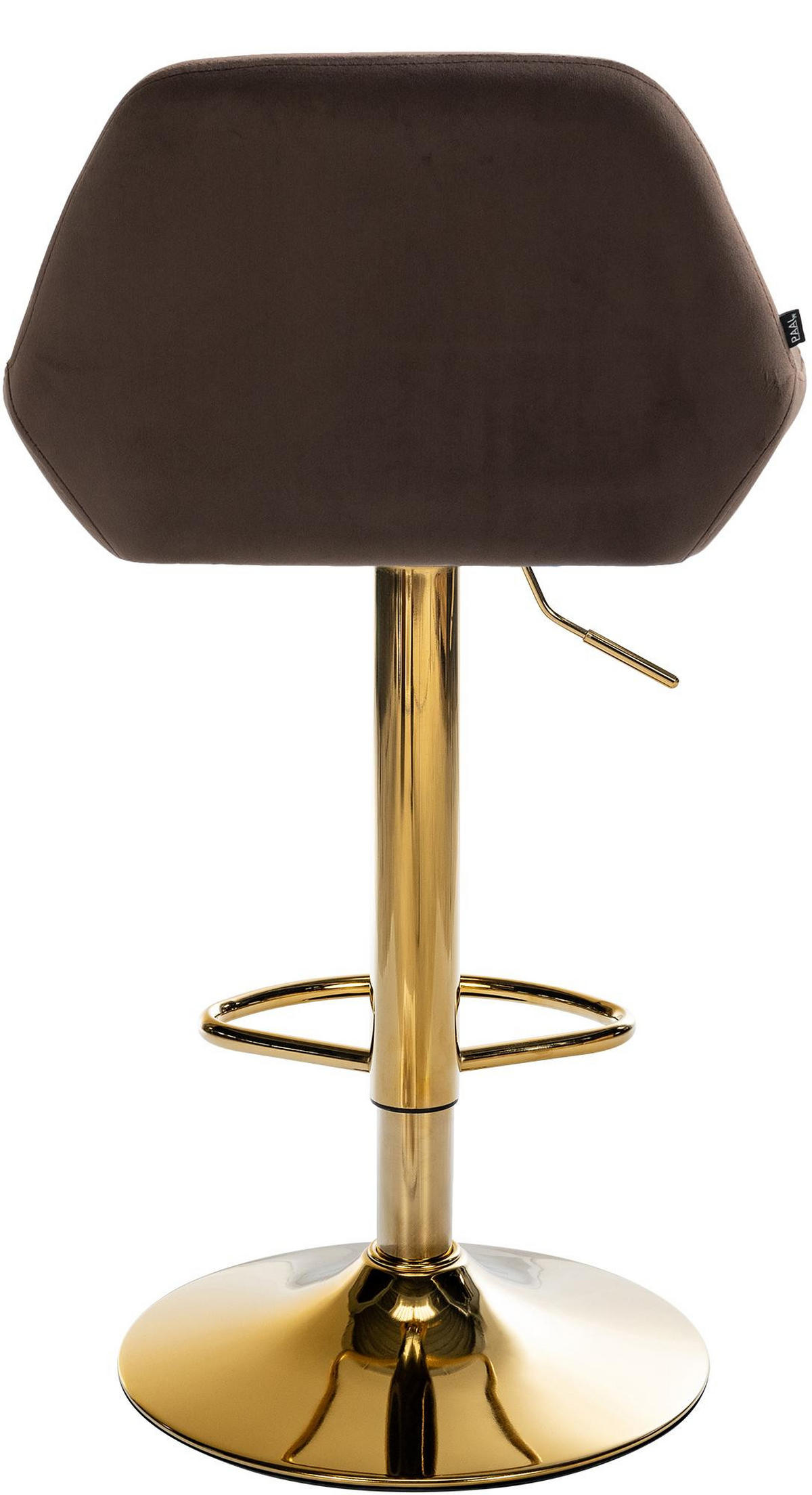 BARHOCKER 2er Set Bikel Samt Braun Gold - Braun, Textil/Metall (51/89/52cm) - DELUKE