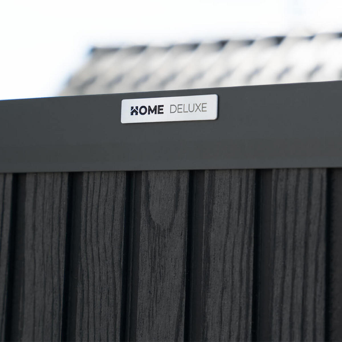 WPC Sichtschutzzaun CALLADO PREMIUM 1 x Element + 2 x Pfosten - Höhe: 185 cm - Anthrazit, Kunststoff (180/185cm) - Home Deluxe