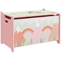 KINDERREGAL DE-17276 3 offene Ebenen & Bären-Design Natur - Pink, Holzwerkstoff (60/39/37cm) - ComfortXL