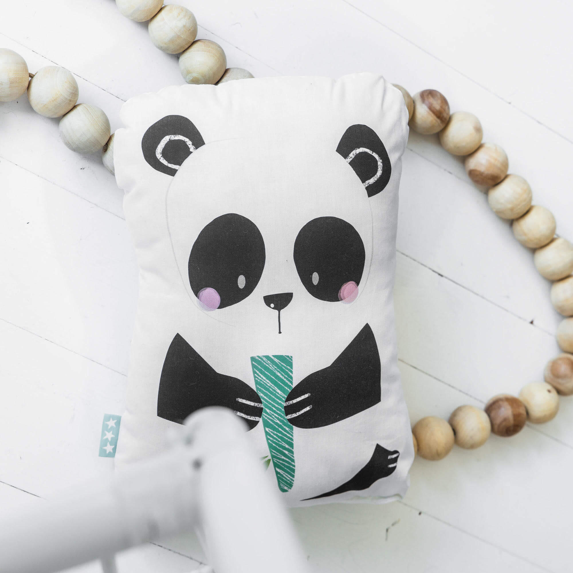 KISSEN panda garden 40x30 cm mehrfarbig - Multicolor, Textil (40/30cm) - Happy Friday