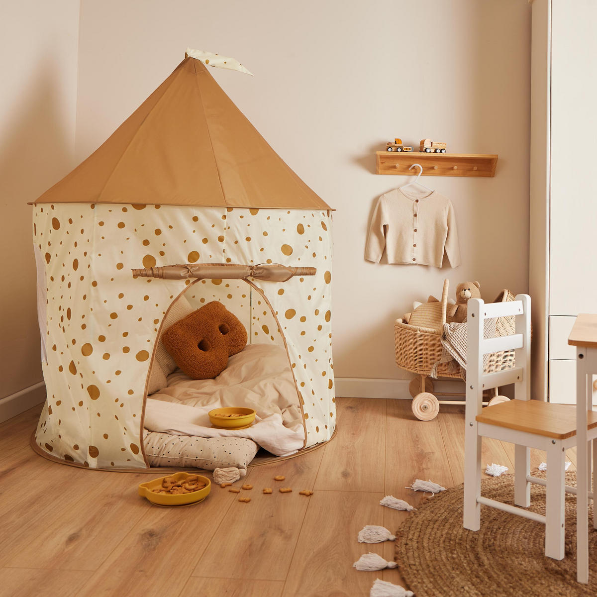 KINDERZELT für Drinnen Pop up Dots - Multicolor, Textil (105/105cm) - Bieco Spielwaren