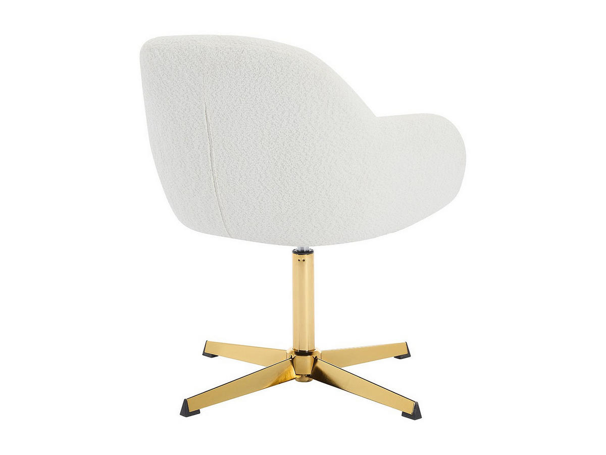 BÜROSTUHL - 59.5 cm x 61 cm - stoff - weiß Lanciega - Weiß, Textil (59.5/79/61cm) - Vente-Unique