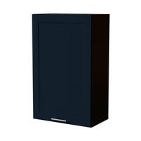 HÄNGESCHRANK Oslo W4/60/1 Schwarz / Indigo Matt 60 / 32,5 / 96cm - Schwarz/Dunkelblau, Holz/Holzwerkstoff (60/96/32.5cm) - Feldmann-Wohnen
