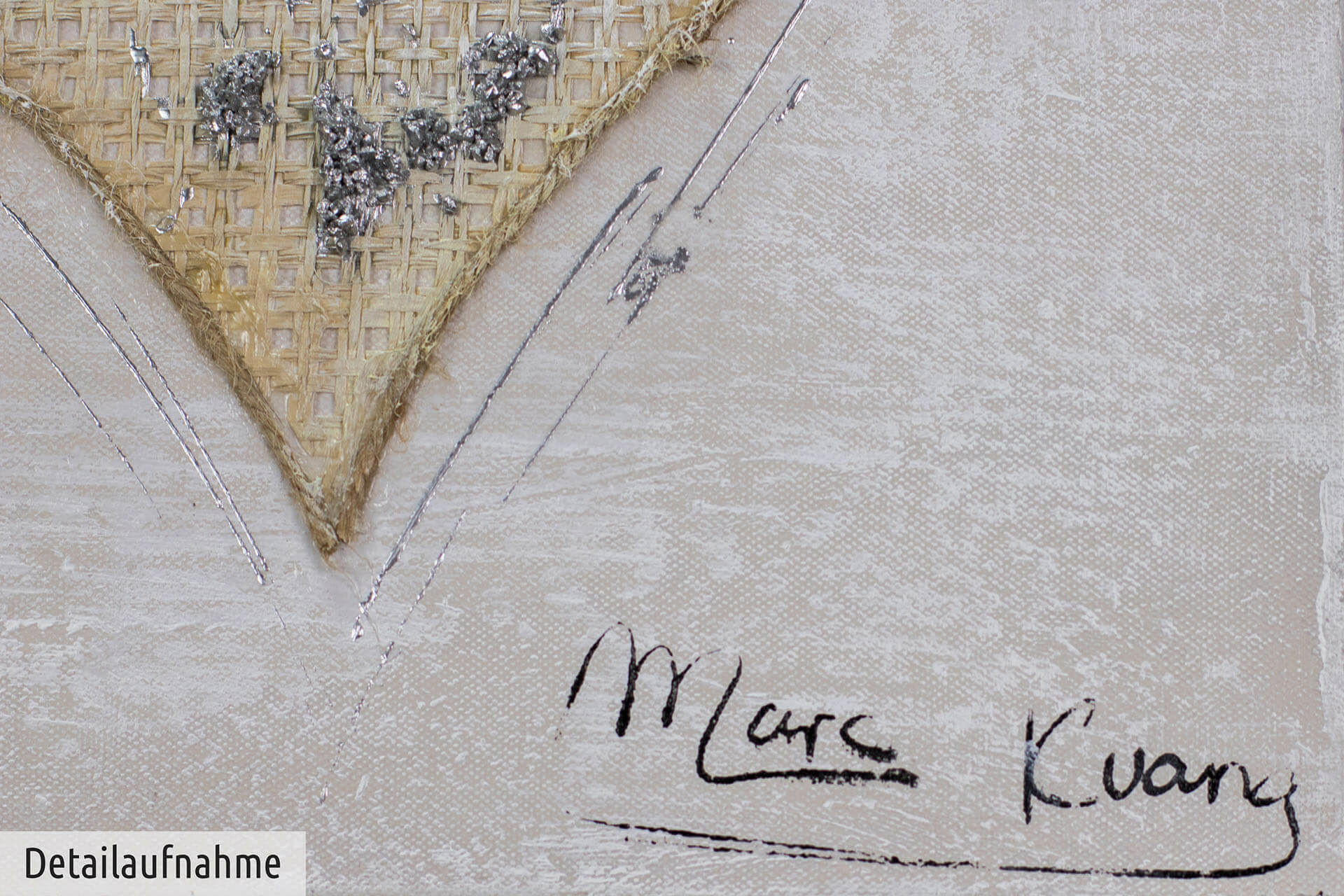 ACRYLBILD HANDGEMALT 30/30 cm - Beige, Holz/Textil (0.36/30cm) - KUNSTLOFT