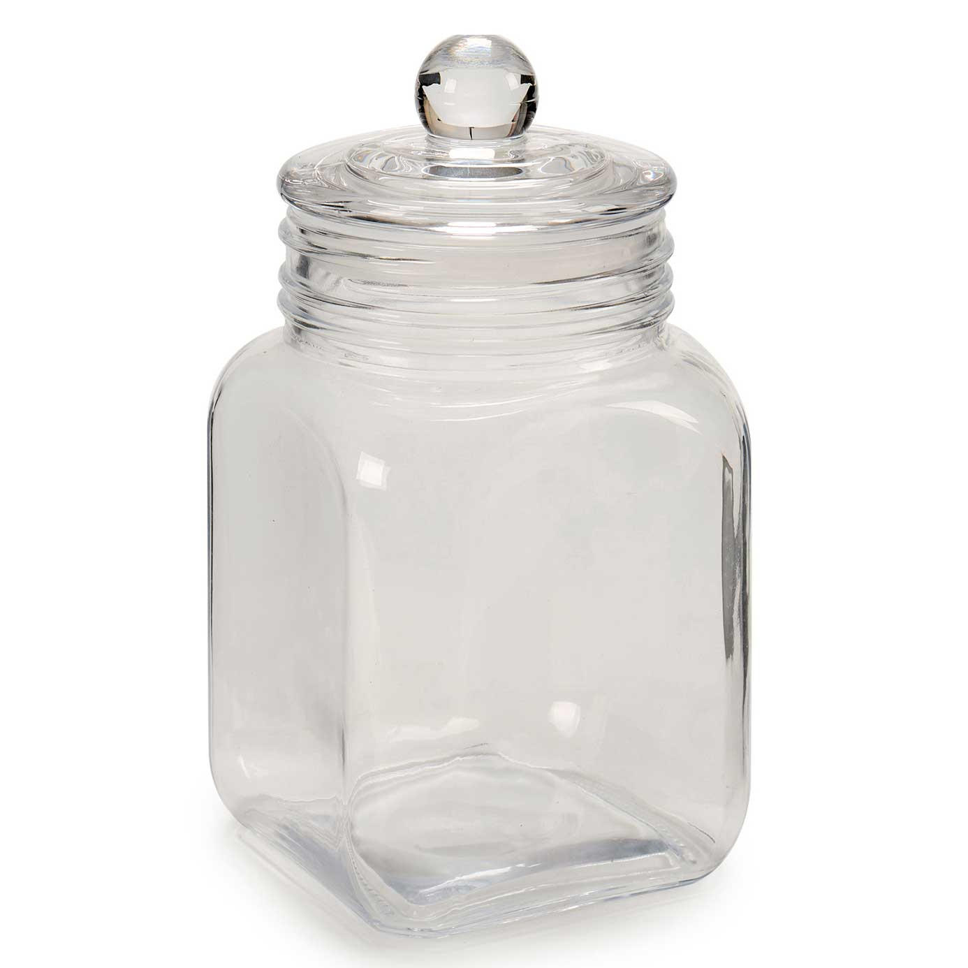 KEKSDOSE Quadratisch 1,2 l - Transparent, Glas (11/19.5/11cm)