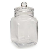 KEKSDOSE Quadratisch 1,2 l - Transparent, Glas (11/19.5/11cm)